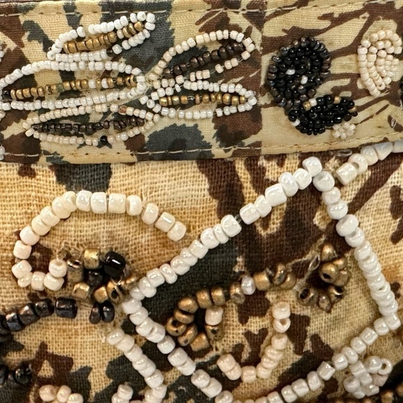 Chico’s Bohemian Medallion Beaded Brown Leather Belt Small 38.5” Coastal Boho - Picture 5 of 13